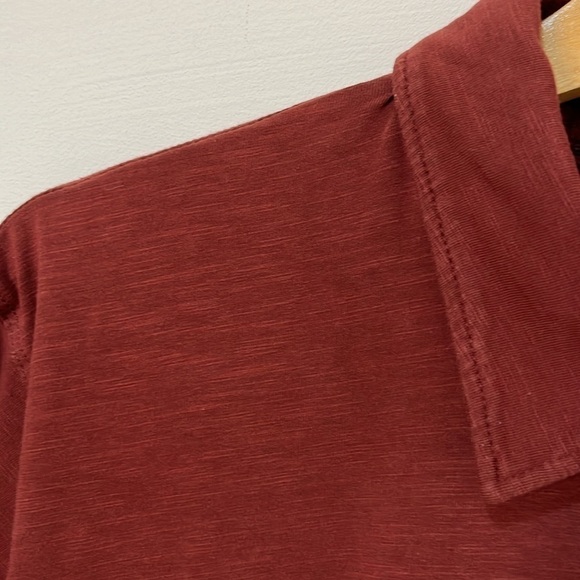 Tailor Vintage Men's XL Polo Shirt Short Sleeves Brick Red Maroon - Picture 5 of 13